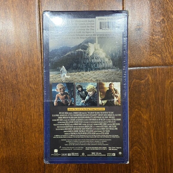 Lord Of The Rings: The Fellowship Of The Ring (VHS, 2001) Sealed - Picture 3 of 3